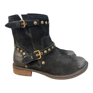 UGG Australia Fabrizia Studded Moto Engineer Boot Women size 8.5 Black